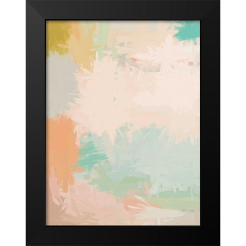 Pastel Palms Black Modern Wood Framed Art Print by Urban Road