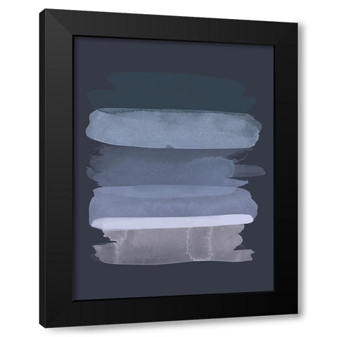 Black Satin Black Modern Wood Framed Art Print with Double Matting by Urban Road