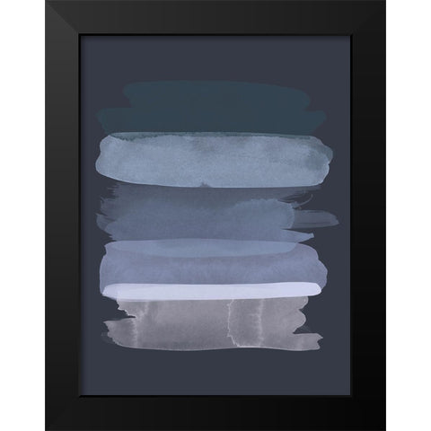 Black Satin Black Modern Wood Framed Art Print by Urban Road