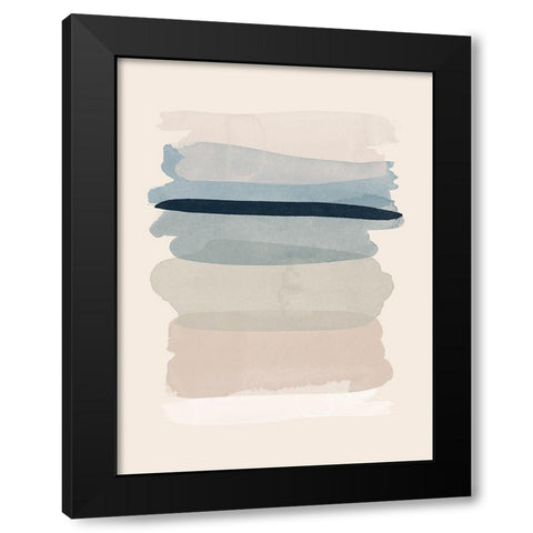 Lines in the Sand Black Modern Wood Framed Art Print with Double Matting by Urban Road