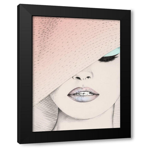 Urbane-Blush Black Modern Wood Framed Art Print with Double Matting by Urban Road