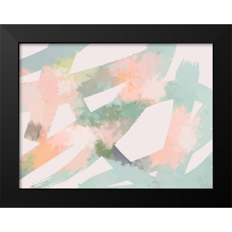 Morning Blossom Black Modern Wood Framed Art Print by Urban Road