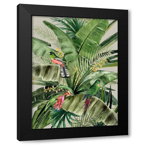 Paradise Black Modern Wood Framed Art Print by Urban Road