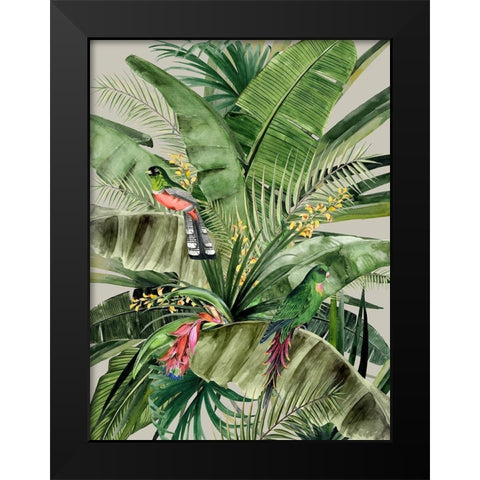 Paradise Black Modern Wood Framed Art Print by Urban Road