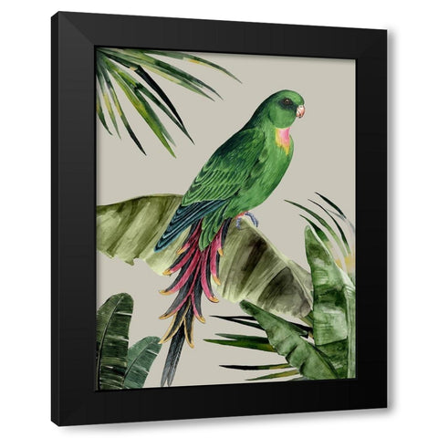 Plume Black Modern Wood Framed Art Print with Double Matting by Urban Road