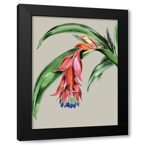 Crimson Bloom Black Modern Wood Framed Art Print by Urban Road