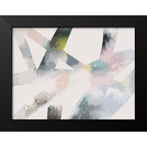 White Space Black Modern Wood Framed Art Print by Urban Road