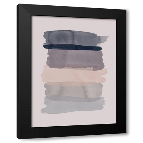 Dusty Pink Black Modern Wood Framed Art Print with Double Matting by Urban Road