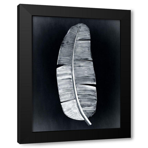 Verdure II Midnight Black Modern Wood Framed Art Print with Double Matting by Urban Road