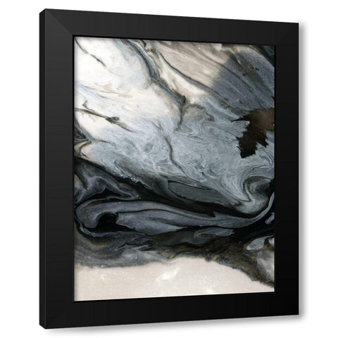 Vesuvius Black Modern Wood Framed Art Print with Double Matting by Urban Road