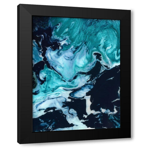 Lunar Black Modern Wood Framed Art Print by Urban Road