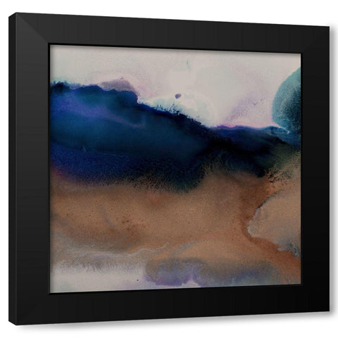 Burnished II Black Modern Wood Framed Art Print with Double Matting by Urban Road