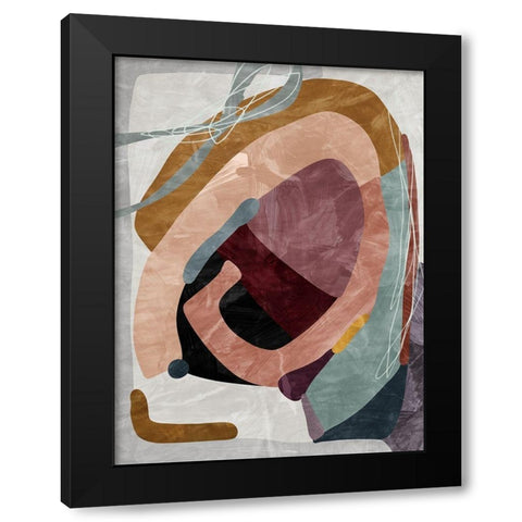 Concentric I  Black Modern Wood Framed Art Print with Double Matting by Urban Road