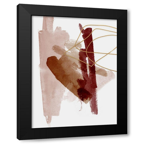 Sienna Sketch I  Black Modern Wood Framed Art Print with Double Matting by Urban Road