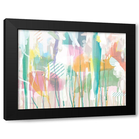 Spring Rain Black Modern Wood Framed Art Print with Double Matting by Urban Road