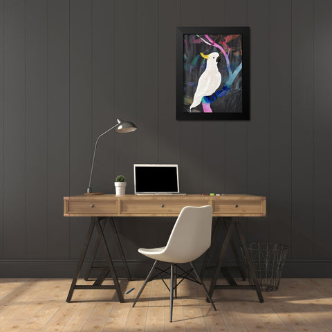 Rainbow Cockatoo Black Modern Wood Framed Art Print by Urban Road