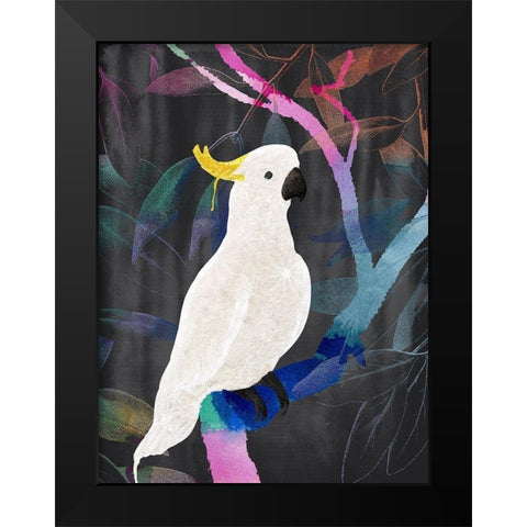 Rainbow Cockatoo Black Modern Wood Framed Art Print by Urban Road