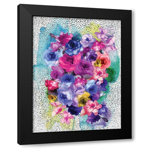 Bouquet Black Modern Wood Framed Art Print with Double Matting by Urban Road