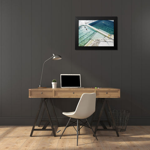 Bondi Black Modern Wood Framed Art Print by Urban Road