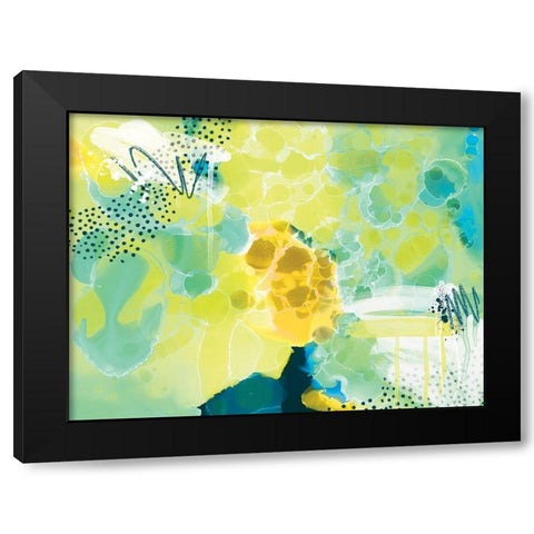 Tropical Rush Black Modern Wood Framed Art Print with Double Matting by Urban Road