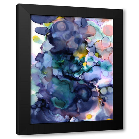 Raindrops 1 Black Modern Wood Framed Art Print with Double Matting by Urban Road