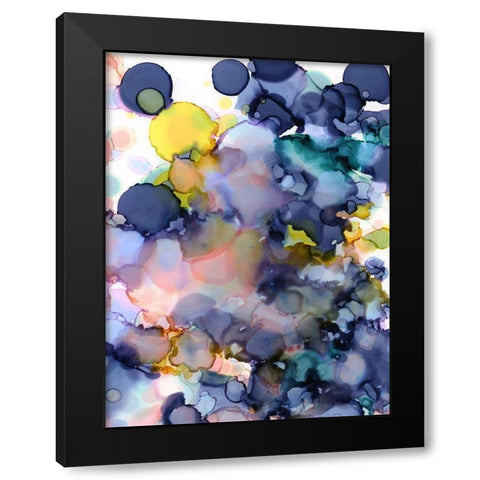 Raindrops 2 Black Modern Wood Framed Art Print with Double Matting by Urban Road