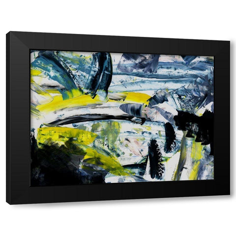 The Rise Black Modern Wood Framed Art Print by Urban Road