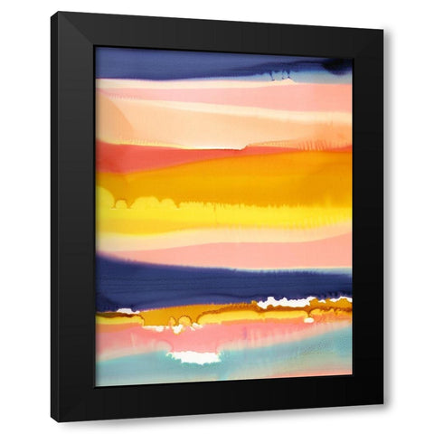 New Horizon Black Modern Wood Framed Art Print by Urban Road