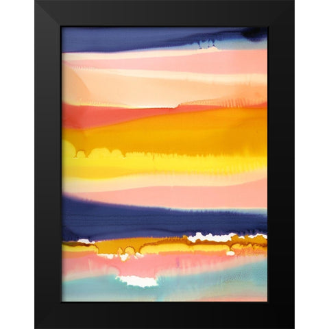 New Horizon Black Modern Wood Framed Art Print by Urban Road