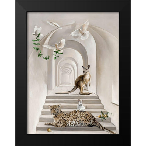 Menagerie Art Print Black Modern Wood Framed Art Print by Urban Road