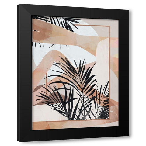 Palm Breeze I Art Print Black Modern Wood Framed Art Print with Double Matting by Urban Road