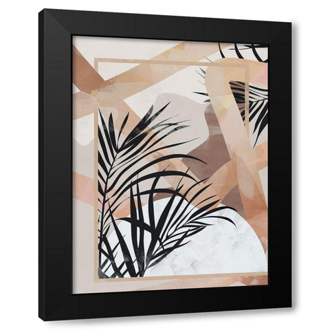 Palm Breeze II Art Print Black Modern Wood Framed Art Print with Double Matting by Urban Road