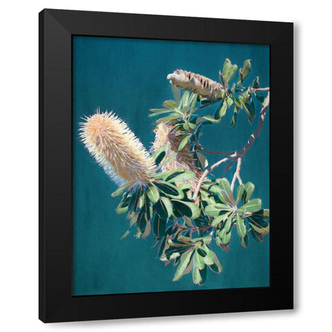 Twilight Banksia Art Print Black Modern Wood Framed Art Print by Urban Road