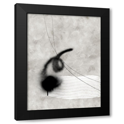Fossilize II Black Modern Wood Framed Art Print with Double Matting by Urban Road