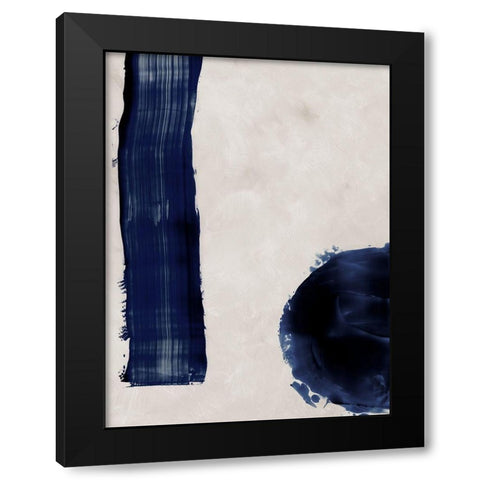 Broad Strokes II Black Modern Wood Framed Art Print by Urban Road