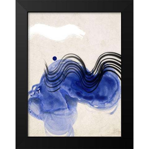 Awash II Black Modern Wood Framed Art Print by Urban Road