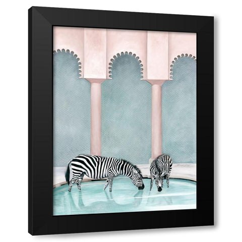 Office Gossip  Black Modern Wood Framed Art Print with Double Matting by Urban Road