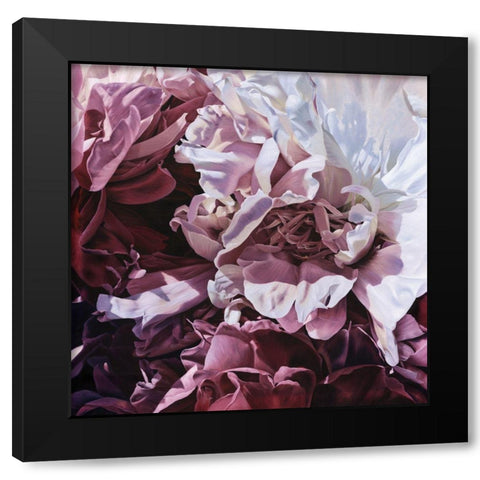 Mauve On  Black Modern Wood Framed Art Print by Urban Road