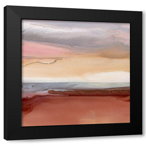 Bay of Fires Black Modern Wood Framed Art Print with Double Matting by Urban Road