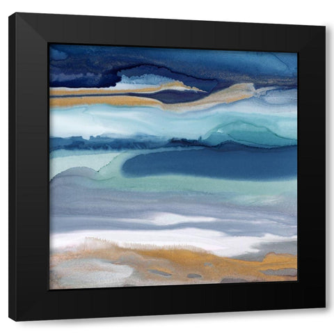 Great Oyster Bay Black Modern Wood Framed Art Print with Double Matting by Urban Road