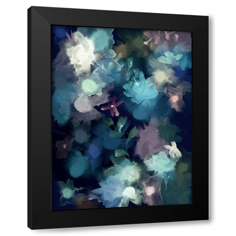 Forget Me Not  Black Modern Wood Framed Art Print with Double Matting by Urban Road