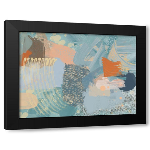 Thames  Black Modern Wood Framed Art Print with Double Matting by Urban Road