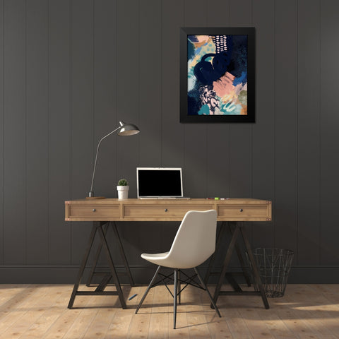 Elbe  Black Modern Wood Framed Art Print by Urban Road