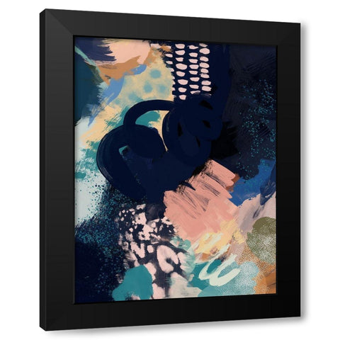 Elbe  Black Modern Wood Framed Art Print with Double Matting by Urban Road
