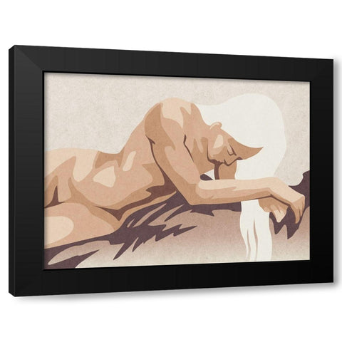 At Peace Black Modern Wood Framed Art Print with Double Matting by Urban Road