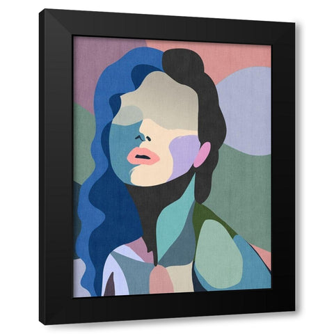 Daring Black Modern Wood Framed Art Print with Double Matting by Urban Road