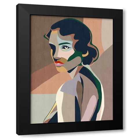 Graceful Black Modern Wood Framed Art Print with Double Matting by Urban Road