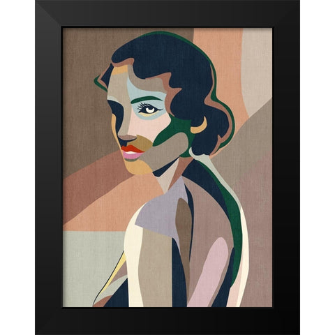 Graceful Black Modern Wood Framed Art Print by Urban Road