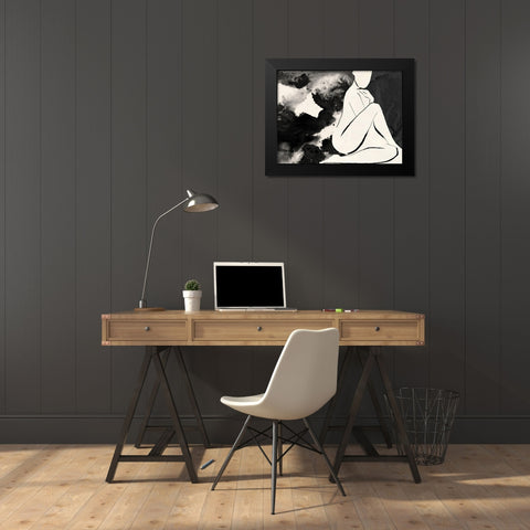 Independent Black Modern Wood Framed Art Print by Urban Road