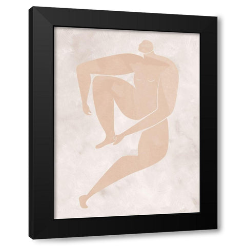 Amelie Cut-Out I Black Modern Wood Framed Art Print with Double Matting by Urban Road